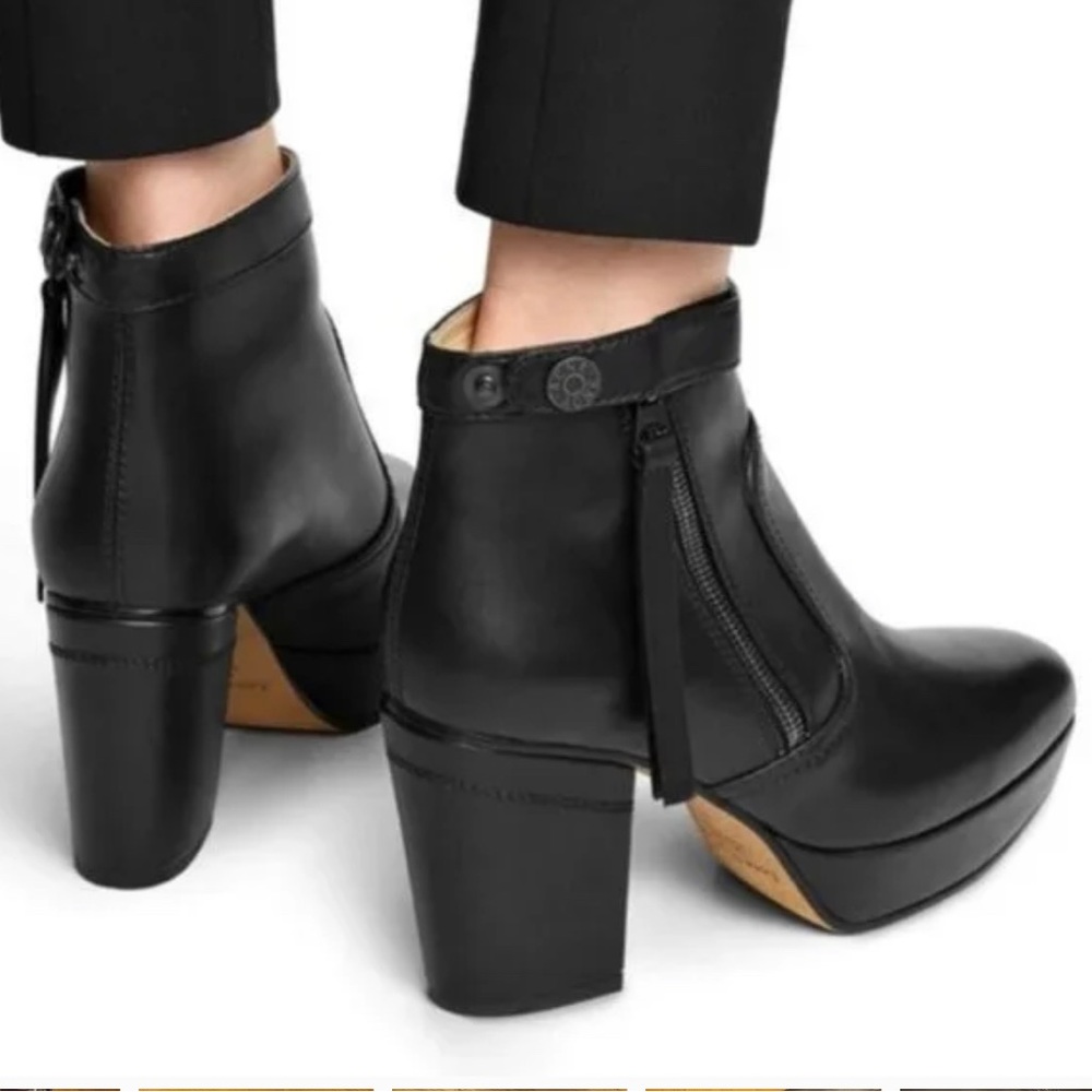 Acne Studio 'Track' Ankle Boots with Block Heel Size 37